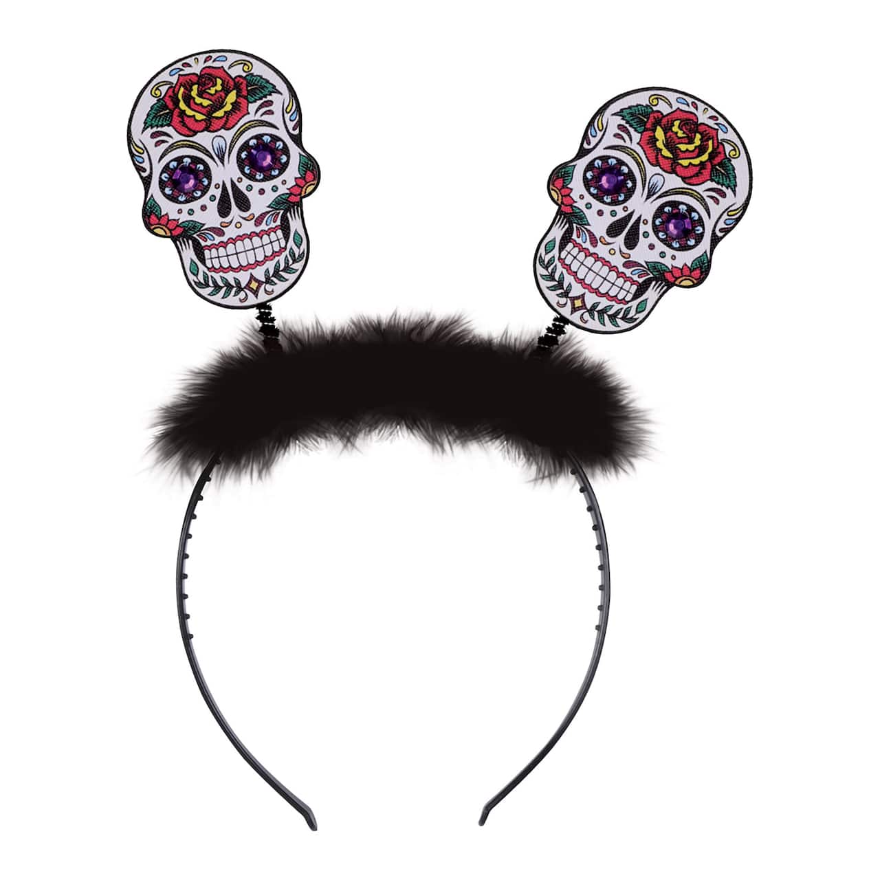 Beistle Adult Black Day of the Dead Sugar Skull Boppers, 3ct.